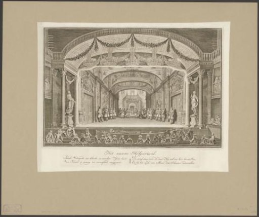 Theatre with stage scenery: The new Hofportal