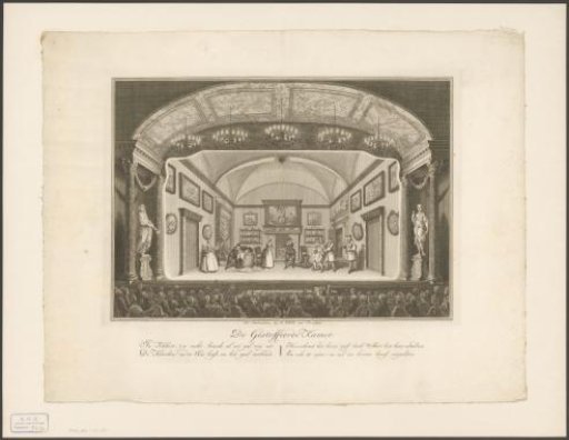 Theatre with stage scenery: The Upholstered Room
