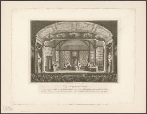 Theatre with stage scenery: The Wainscoted Room
