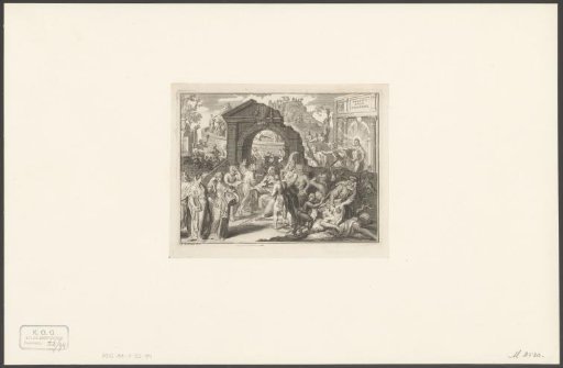 Satirical print on the Schouwburg dispute, ca. 1685