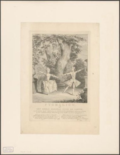 Ballet performance of Pygmalion, danced by the sisters Carolina and Charlotta Frederic