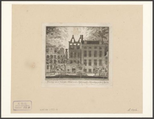 Fire at the theatre on the Keizersgracht in Amsterdam, 1772
