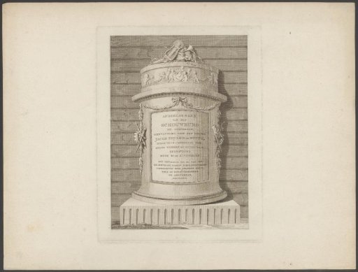 Title page for the print series: Views of the Theatre in Amsterdam, 1774