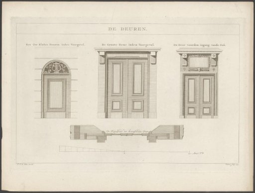 Doors of the theatre at the Leidseplein in Amsterdam, 1774