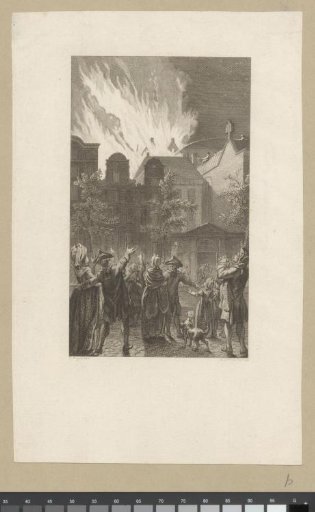 Fire at the Schouwburg on the Keizersgracht in Amsterdam, 1772
