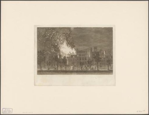 Fire at the Theatre on the Keizersgracht in Amsterdam, viewed from the opposite side, 1772