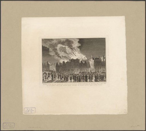 Fire at the Theatre on the Keizersgracht in Amsterdam, viewed from the opposite side, 1772