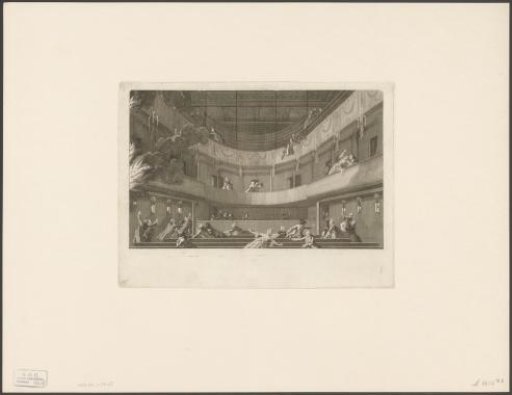 Hall of the Theatre on the Keizersgracht in Amsterdam at the outbreak of the fire, 1772