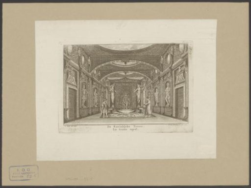 Theatre set with a throne