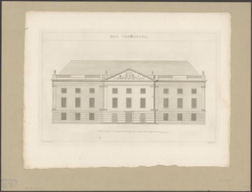 Facade of the Schouwburg on the Leidseplein in Amsterdam, 1774