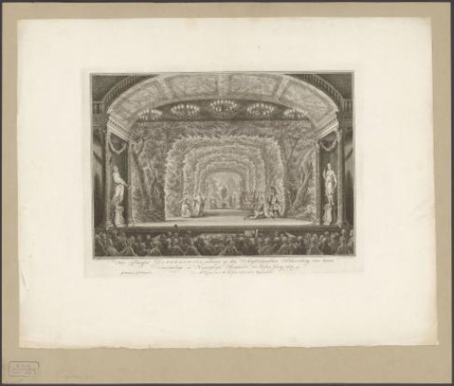 Theatrical performance for the royal couple in the theatre on the Keizersgracht in Amsterdam, 1768