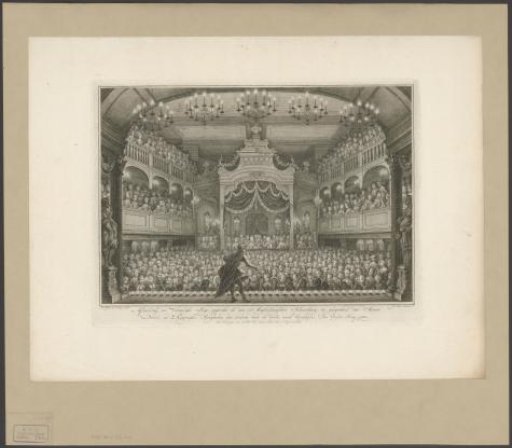 Royal box in the theatre on the Keizersgracht in Amsterdam, 1768