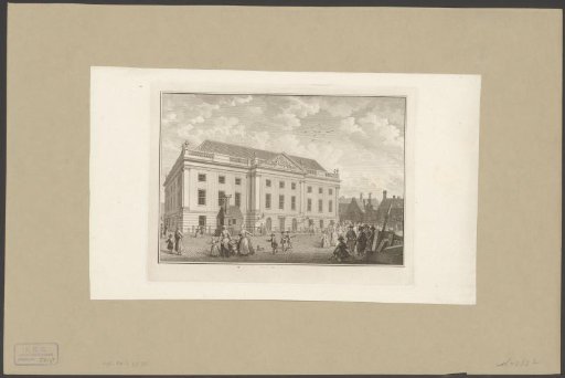 View of the front of the theatre at the Leidseplein in Amsterdam, 1774