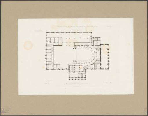 Floor plan of the second floor of the theatre at the Leidseplein in Amsterdam after the renovation of 1872-1874