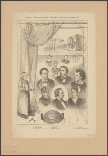 Portraits of Abraham Israël van Lier and nine actors