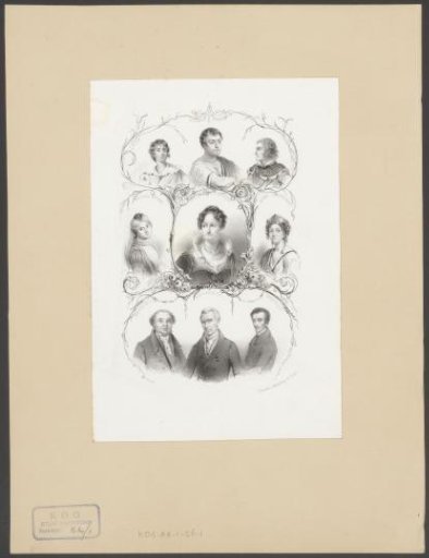 Portraits of nine actors