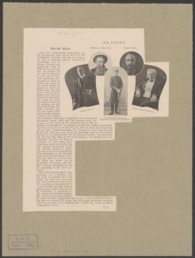 Five portraits of Marcel Mijin in various roles
