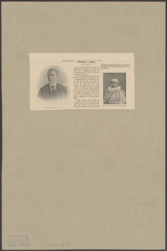 Portraits of Frits Stoel as director and as Marquis de Fuentes in the play The Orphan of Brussels