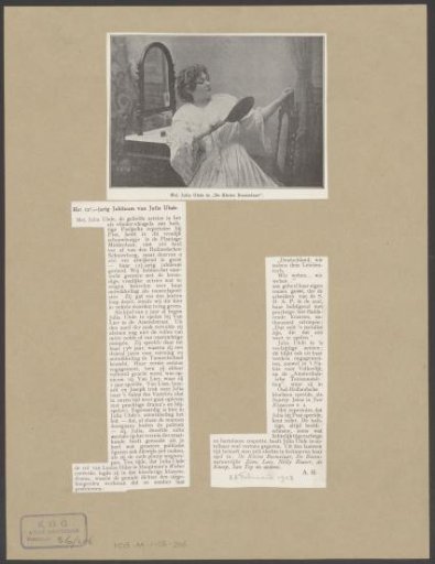 Portrait of Julia Ude in the play The Little Tramp