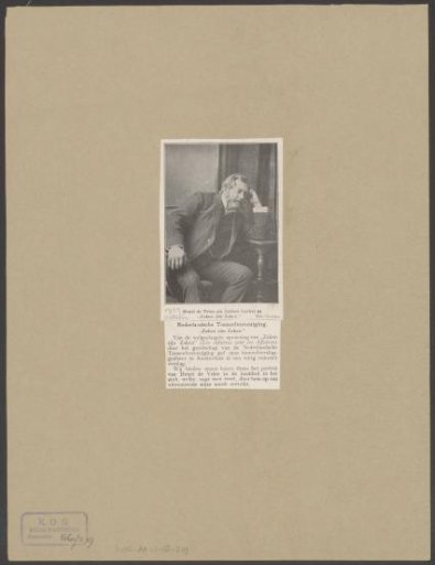 Portrait of Henri de Vries as Isidore Lechat in the Play Business is Business