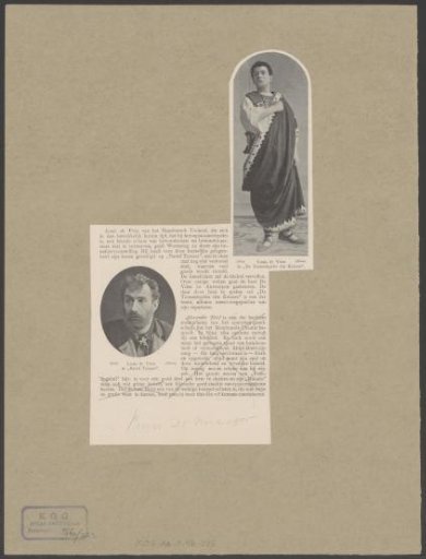 Portraits of Louis de Vries in various roles