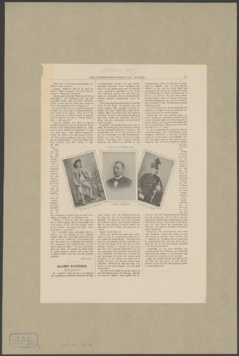 Three portraits of Barend Barendse in different roles