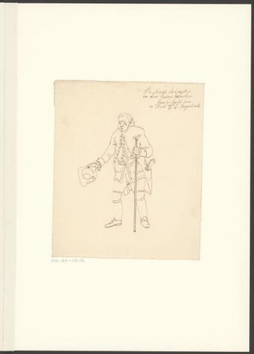 Portrait of actor Theunis Christoffel Beynink in the role of city clerk and mayor