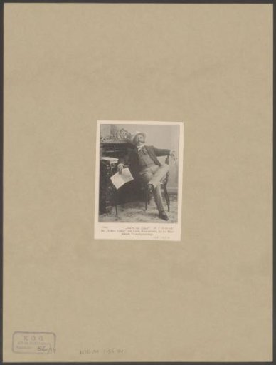 Portrait of Louis Bouwmeester as Isidore Lechat in the play Zaken zijn zaken