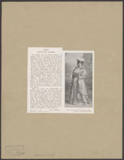 Portrait of Julia Cuypers as Zaza in the play Zaza