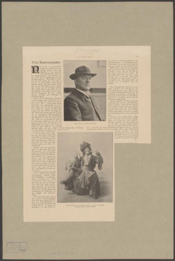 Portrait of Frits Bouwmeester Sr. and as Krelis Louwen in the play Krelis Louwen