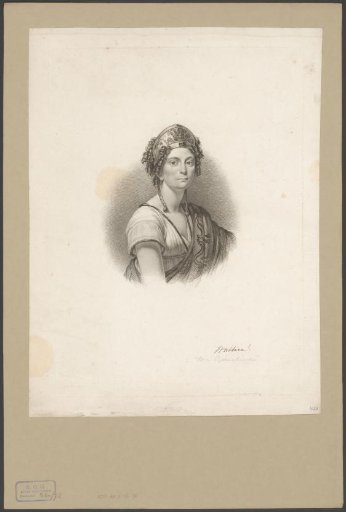 Portrait of Geertruida Jacoba Hilverdink as Tullia in the play Brutus