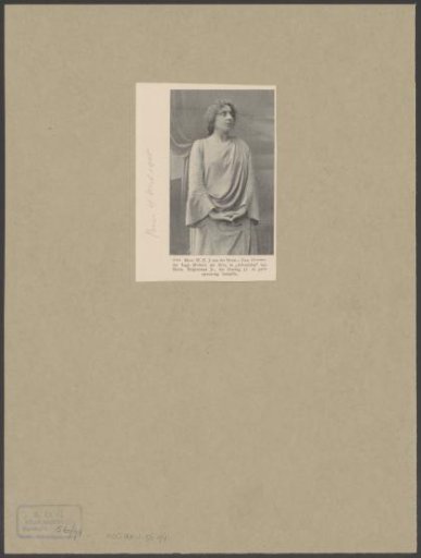 Portrait of Wilhelmina van der Horst-van der Lugt Melsert as Rika in the play All Souls' Day