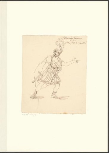 Portrait of actor Johannes Jelgerhuis in the role of Rhamnes