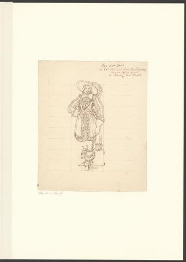 Portrait of actor Coenraad van Hulst in the role of Van der Does