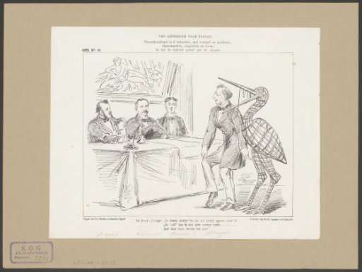 Jan Albregt with a Wooden Stork for Three Theater Critics