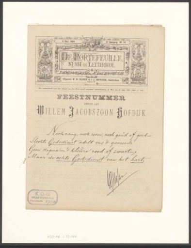 De Portefeuille, 3 July 1886