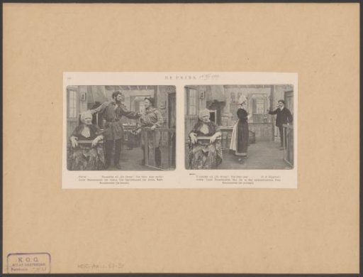 Two scenes from the play The Seizure