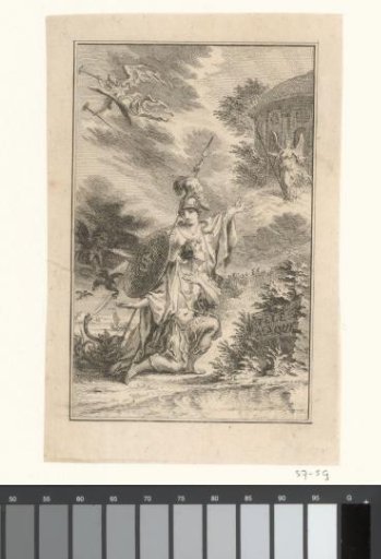 Minerva and Telemachus before a temple