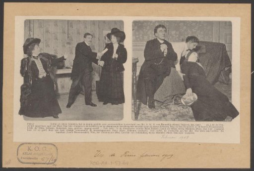 Two scenes from the play Silvia Silombra