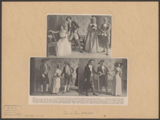 Three scenes from the play De rivalen