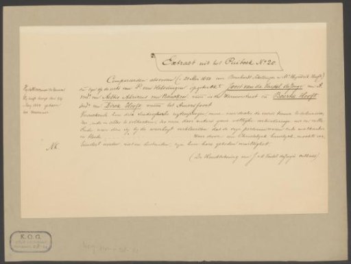 Extract from the burial register of the Nieuwe Kerk in Amsterdam
