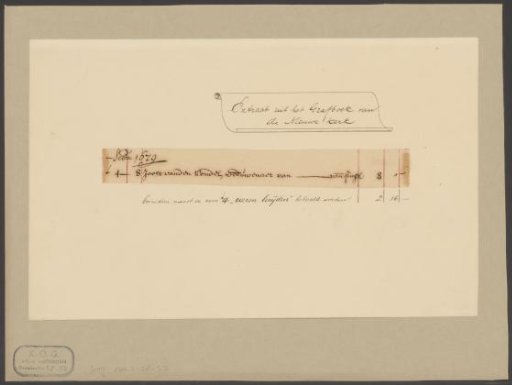 Extract from the burial register of the Nieuwe Kerk in Amsterdam