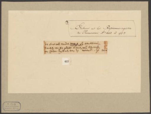 Extract from the 'Rapiamus' or register of income and expenditure of the city of Amsterdam