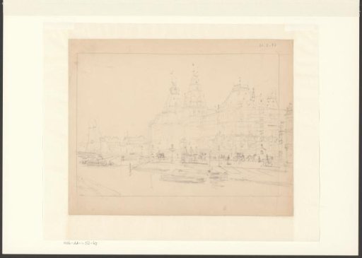 View of the Rijksmuseum from across the Singel