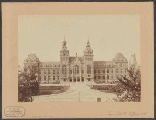 View of the Rijksmuseum in Amsterdam