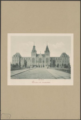 View of the Rijksmuseum in Amsterdam