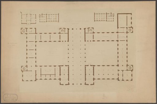 Ground plan of the ground floor of the Rijksmuseum in Amsterdam