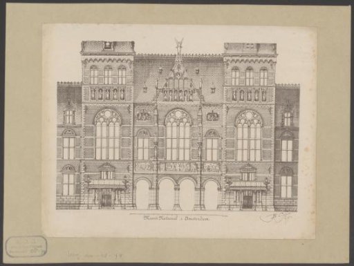 North facade of the Rijksmuseum in Amsterdam