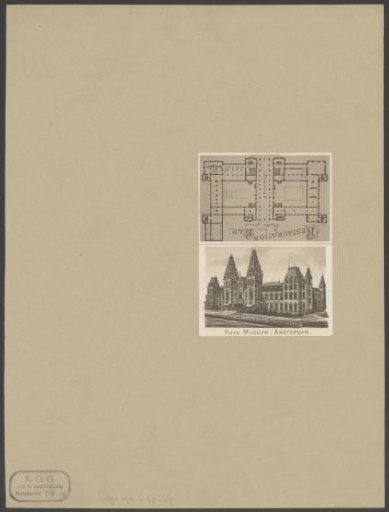 Advertisement card for the restaurant of the Rijksmuseum in Amsterdam