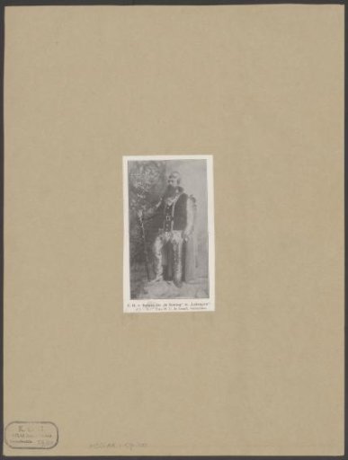 Portrait of Frits van Duinen as Heinrich der Vogler in the opera Lohengrin